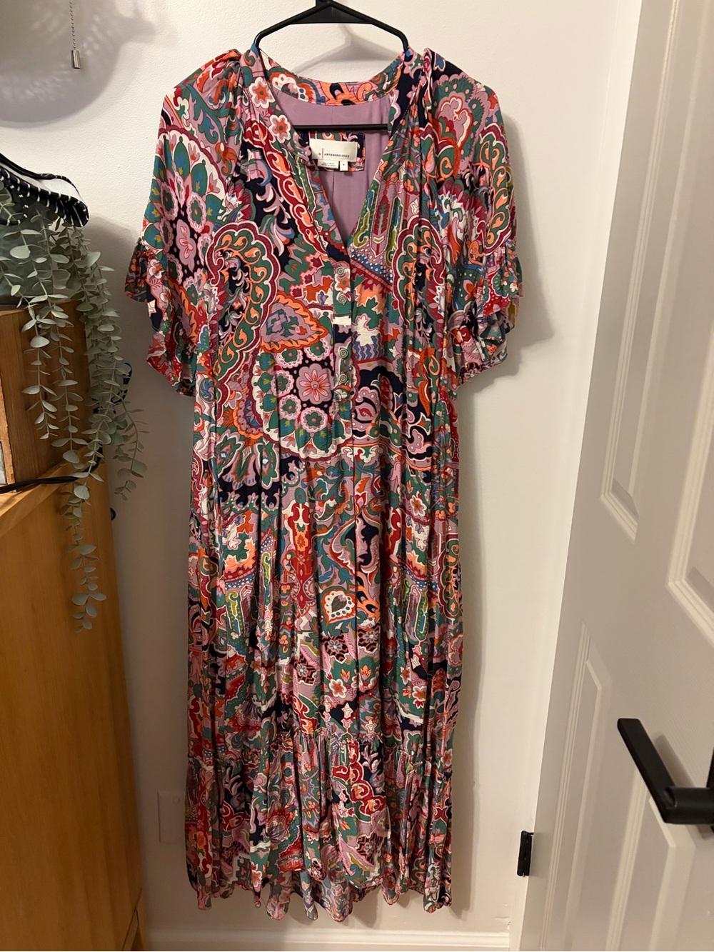 NWOT Anthropologie Paisley Print Maxi Dress